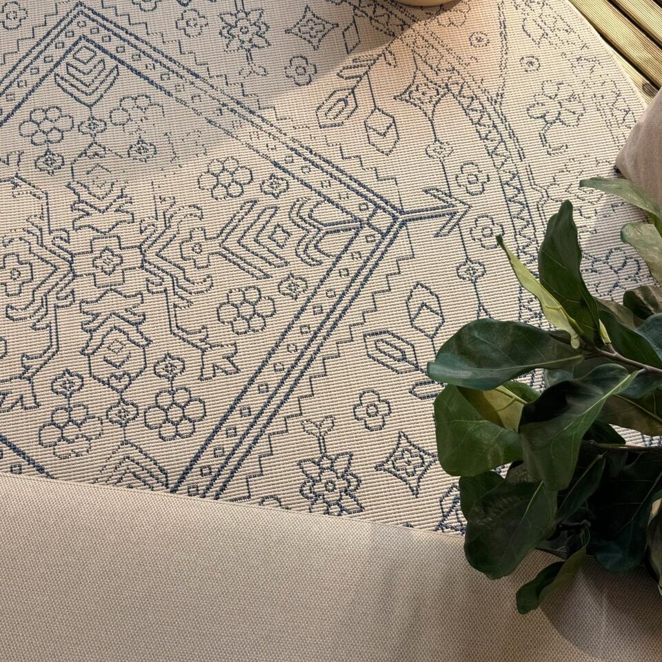  Interieur05 Rond Buitenkleed Blauw Nova - 200 X 200 Cm