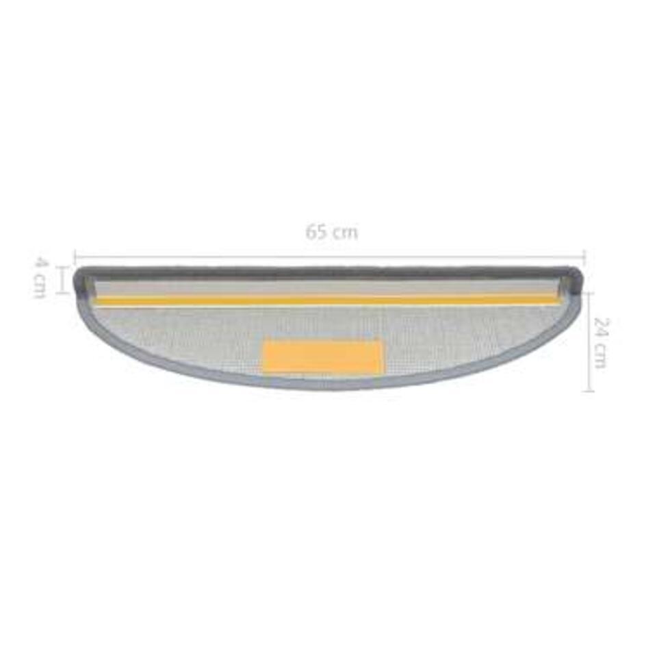 VidaXL 15 St Trapmatten 65x24x4 Cm Lichtgrijs