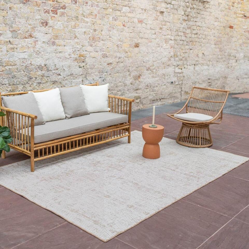  Interieur05 Jute Buitenkleed Naturel Lines - 380 X 280 Cm