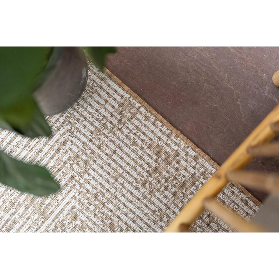  Interieur05 Jute Buitenkleed Naturel Lines - 340 X 240 Cm