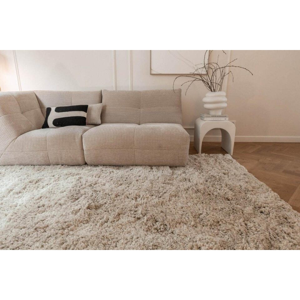  Interieur05 Hoogpolig Vloerkleed Polyester Pilo Beige - 290 X 200 Cm