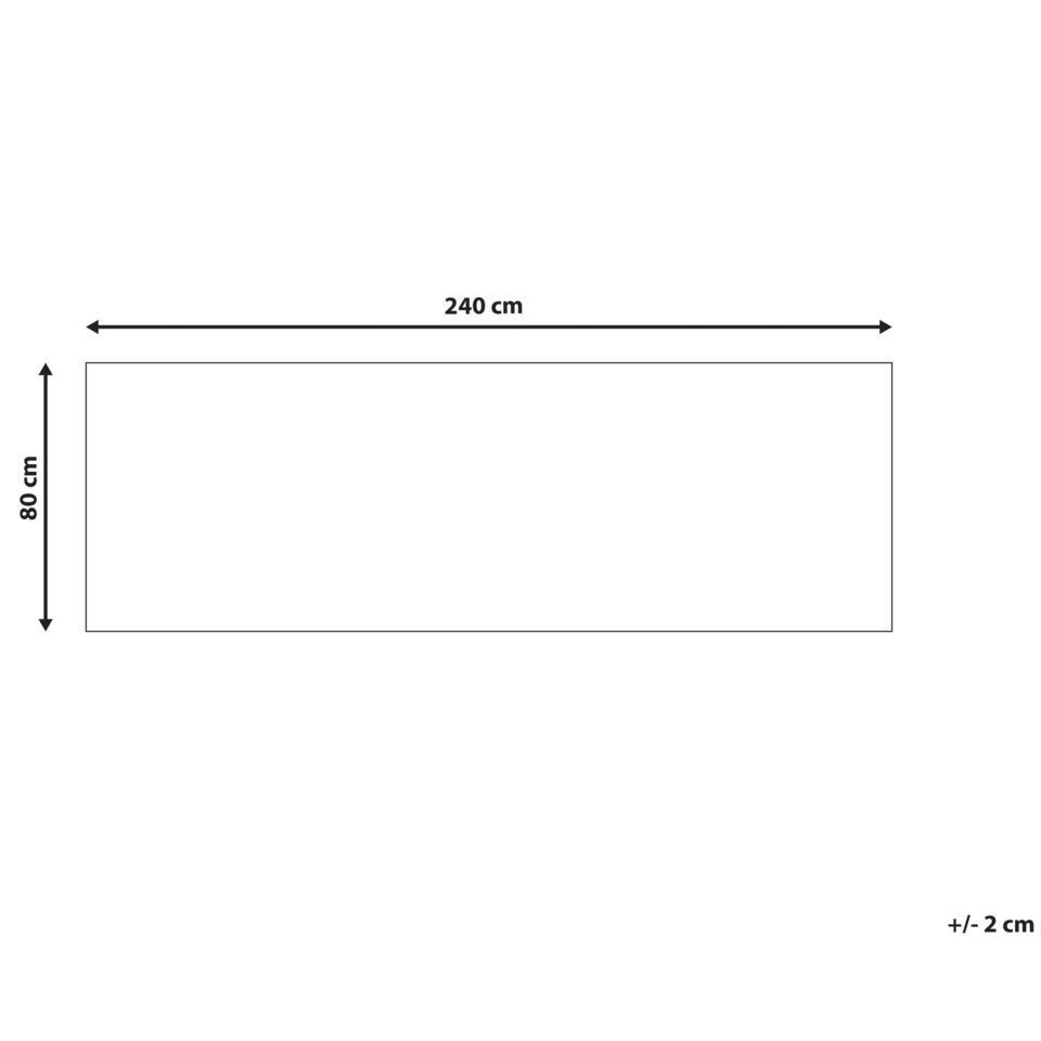  RITAPURAM - Laagpolig Vloerkleed - Blauw - 80 X 240 Cm - Polyester