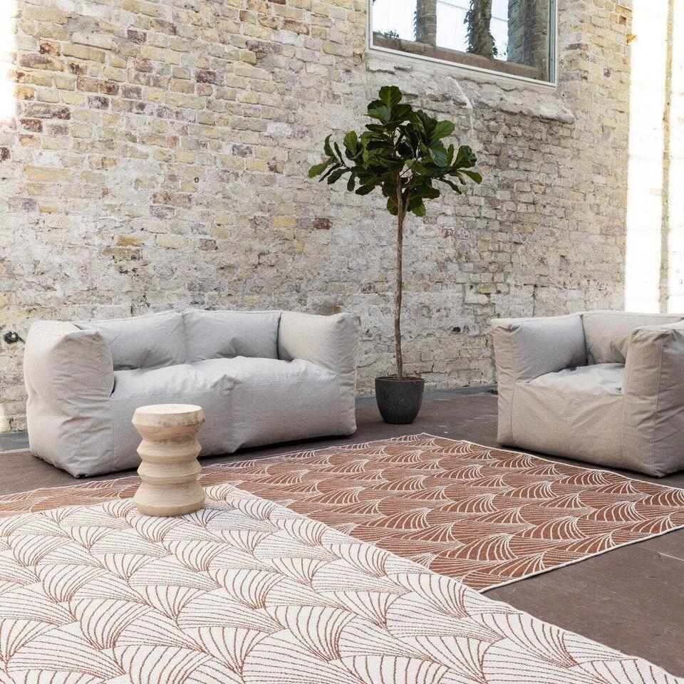  Interieur05 Buitenkleed Deco Roest/wit - 340 X 240 Cm