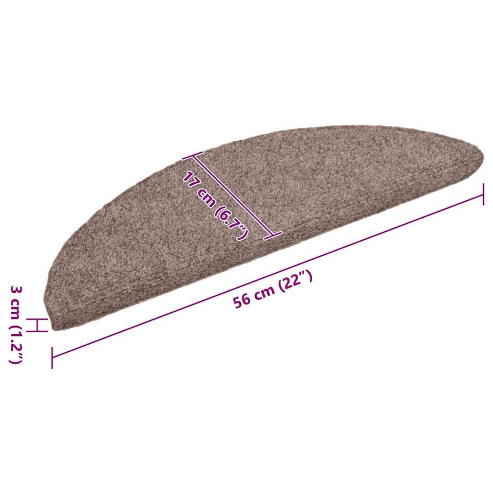  VidaXL - Trapmat - Bruin - Polypropyleen - 56 X 17 X 3 Cm - 10 Stuks