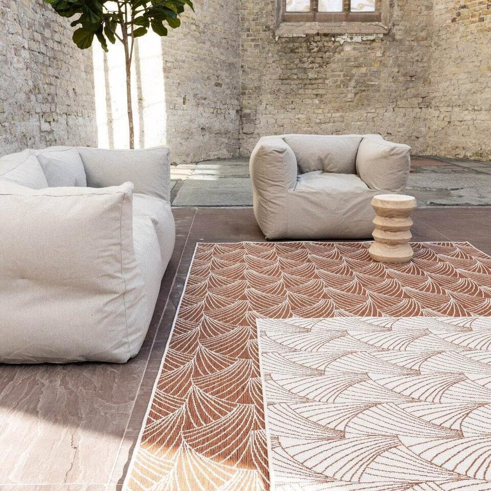  Interieur05 Buitenkleed Deco Roest/wit - 340 X 240 Cm
