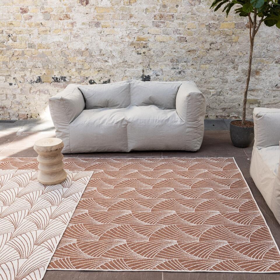  Interieur05 Buitenkleed Deco Roest/wit - 340 X 240 Cm