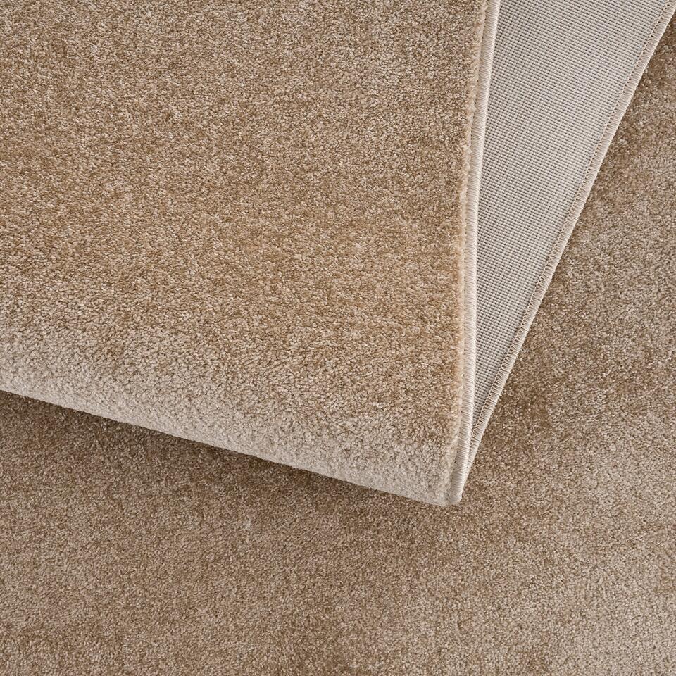  Uni Effen Laagpolig Vloerkleed Modern Beige - 240x340 CM